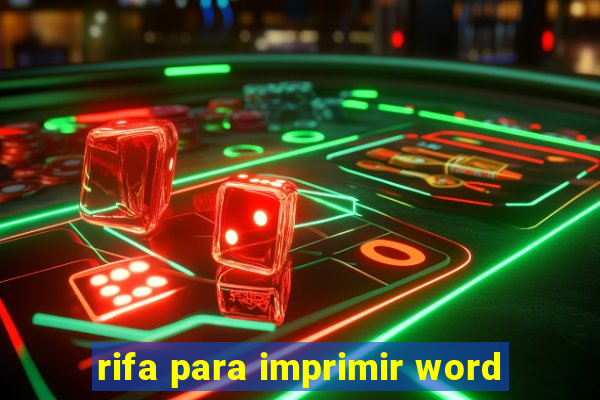 rifa para imprimir word